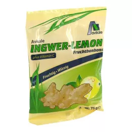 INGWER LEMON Bonbons + vitaminas C, 75 g