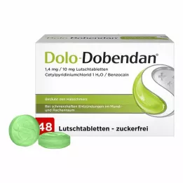 DOLO-DOBENDAN 1,4 mg/10 mg pastilės, 48 vnt