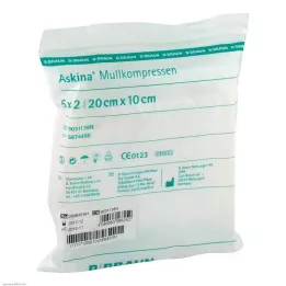 ASKINA Marlės kompresai 10x20 cm sterilūs, 5X2 vnt