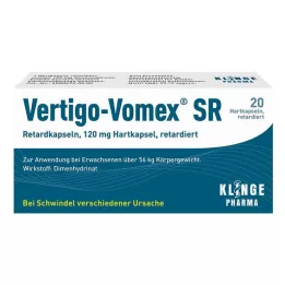 VERTIGO-VOMEX SR Ilgalaikio atpalaidavimo kapsulės, 20 vnt