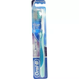 ORAL-B 3D baltas dantų šepetėlis vidutinis, 1 vnt