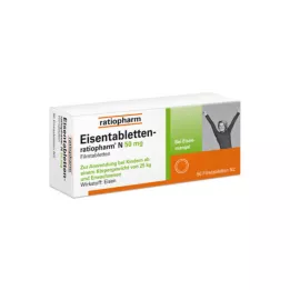 EISENTABLETTEN-ratiopharm N 50 mg plėvele dengtos tabletės, 50 vnt