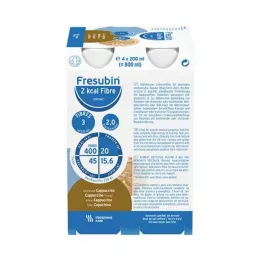 FRESUBIN 2 kcal skaidulų DRINK Kapučino gėrimo butelis, 24X200 ml