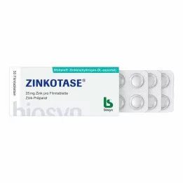 ZINKOTASE Plėvele dengtos tabletės, 50 vnt
