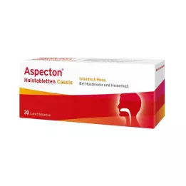ASPECTON Gerklės pastilės Cassis pastilės, 30 vnt