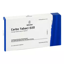 CARBO TABACI D 20 ampulės, 8 vnt
