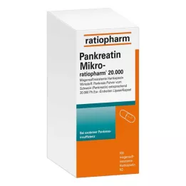 PANKREATIN Mikro-ratio.20 000 skrandyje neirių kietų kapsulių, 100 vnt