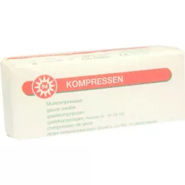 MULLKOMPRESSEN 5x5 cm nesterilus 8 kartus, 100 vnt