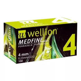 WELLION MEDFINE Plius rašiklio adatos 4 mm, 100 ST