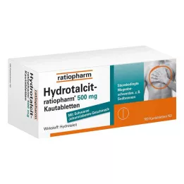 HYDROTALCIT-ratiopharm 500 mg kramtomosios tabletės, 100 vnt