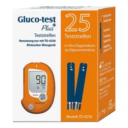 GLUCO TEST Plius gliukozės kiekio kraujyje tyrimo juostelės, 25 vnt