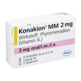 KONAKION MM 2 mg tirpalas, 5 vnt