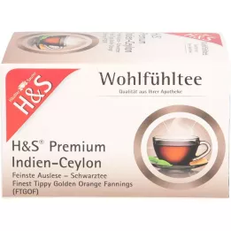 H&amp;S Juodosios arbatos aukščiausios kokybės Indija-Ceilono filtro maišelis, 20X1,8 g