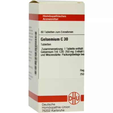 GELSEMIUM C 30 tabletės, 80 vnt