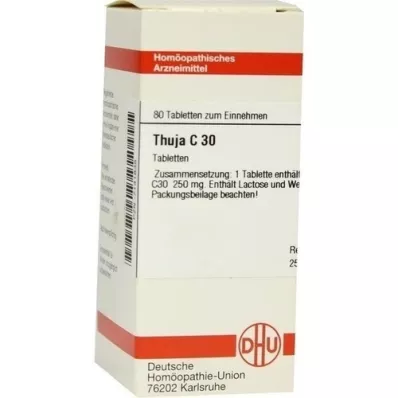 THUJA C 30 tabletės, 80 vnt
