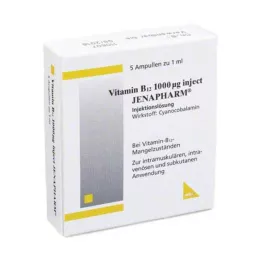 VITAMIN B12 1000 μg injekcinės Jenapharm ampulės, 5 vnt