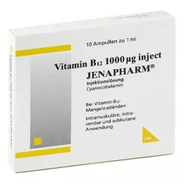 VITAMIN B12 1 000 μg Injekcinės Jenapharm ampulės, 10X1 ml