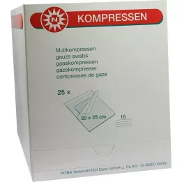 MULLKOMPRESSEN 20x25 cm sterilus 16 kartų, 25 vnt