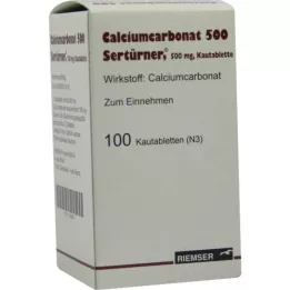 CALCIUMCARBONAT 500 kramtomųjų tablečių, 100 vnt