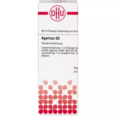 AGARICUS D 5 Skiedimas, 20 ml
