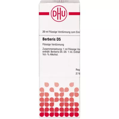 BERBERIS D 5 Skiedimas, 20 ml