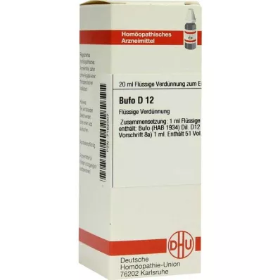 BUFO D 12 Skiedimas, 20 ml BUFO D 12 Skiedimas, 20 ml