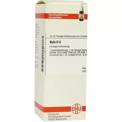 BUFO D 6 Skiedimas, 50 ml BUFO D 6 Skiedimas, 50 ml
