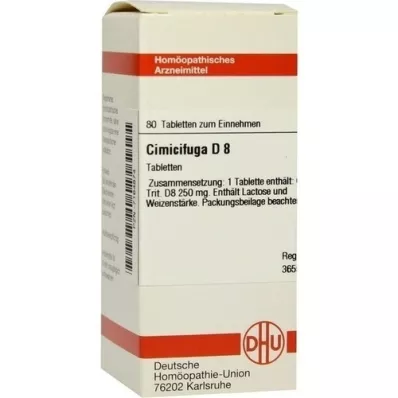 CIMICIFUGA D 8 tabletės, 80 vnt CIMICIFUGA D 8 tabletės, 80 vnt