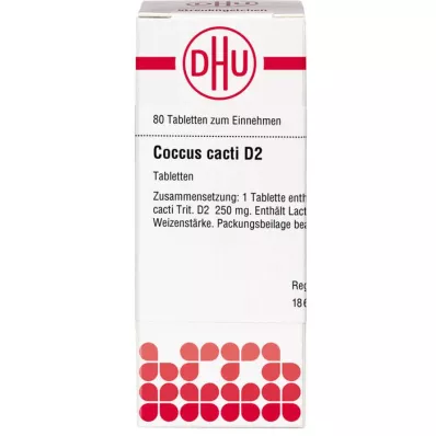 COCCUS kaktusai D 2 tabletės, 80 vnt COCCUS kaktusai D 2 tabletės, 80 vnt