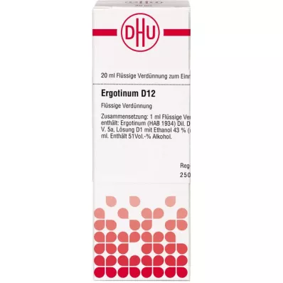 ERGOTINUM D 12 Skiedimas, 20 ml ERGOTINUM D 12 Skiedimas, 20 ml