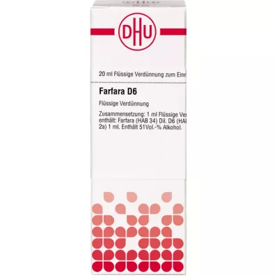 FARFARA D 6 Skiedimas, 20 ml FARFARA D 6 Skiedimas, 20 ml