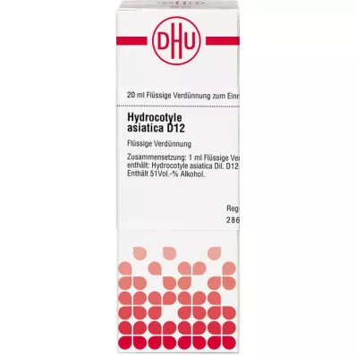 HYDROCOTYLE asiatica D 12 Skiedimas, 20 ml