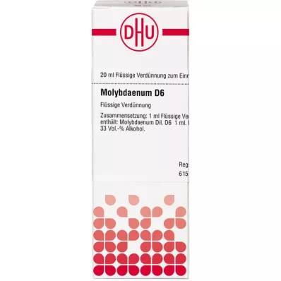 MOLYBDAENUM D 6 Skiedimas, 20 ml