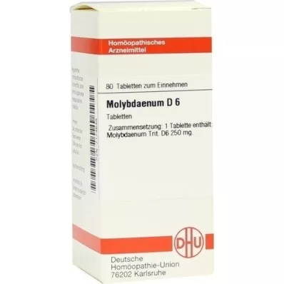 MOLYBDAENUM D 6 tabletės, 80 vnt MOLYBDAENUM D 6 tabletės, 80 vnt