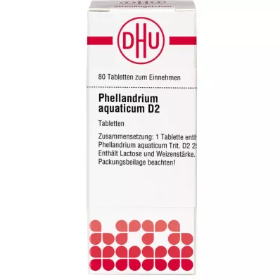 PHELLANDRIUM AQUATICUM D 2 tabletės, 80 vnt PHELLANDRIUM AQUATICUM D 2 tabletės, 80 vnt