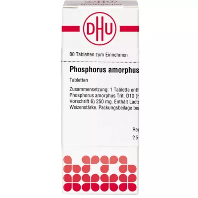 PHOSPHORUS AMORPHUS D 10 tablečių, 80 vnt