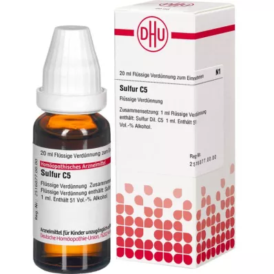 SULFUR C 5 skiedimas, 20 ml