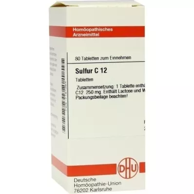 SULFUR C 12 tabletės, 80 vnt SULFUR C 12 tabletės, 80 vnt