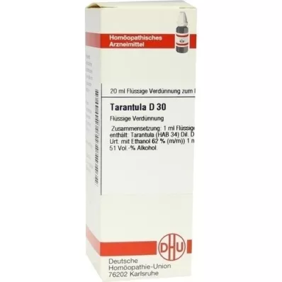 TARANTULA D 30 Skiedimas, 20 ml TARANTULA D 30 Skiedimas, 20 ml