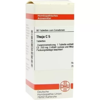 THUJA C 5 tabletės, 80 vnt THUJA C 5 tabletės, 80 vnt