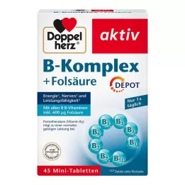 DOPPELHERZ B-kompleksas+folio rūgštis tabletės, 45 vnt