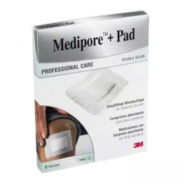 MEDIPORE+Pad 3M 10x10cm 3566NP tinkas, 5 vnt