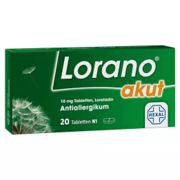 LORANO ūminės tabletės, 20 vnt