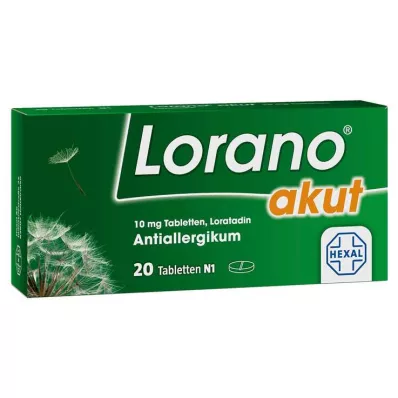 LORANO ūminės tabletės, 20 vnt