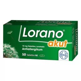 LORANO ūminės tabletės, 50 vnt