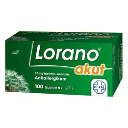 LORANO ūminės tabletės, 100 vnt