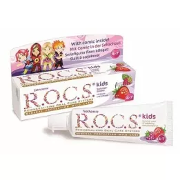 ROCS Vaikiška aviečių + braškių dantų pasta, 45 g