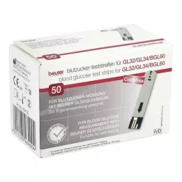 BEURER Gliukozės kiekio kraujyje tyrimo juostelės GL32/GL34/BGL60, 50 vnt