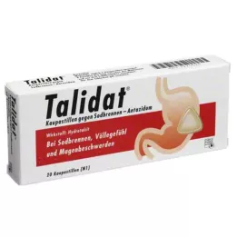 TALIDAT Kramtomos pastilės nuo rėmens, 20 vnt