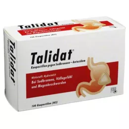 TALIDAT Kramtomos pastilės nuo rėmens, 100 vnt